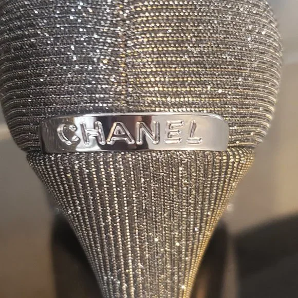 Chanel Sparkle Heels 38.5 GORGEOUS!!! RARE 😍😍😍 - Picture 3 of 17